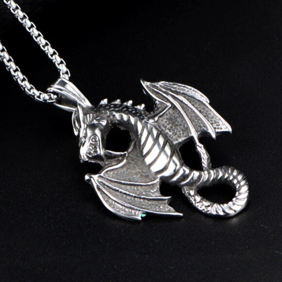 Fashion Flying Dragon Necklace for Men, BL55590014 - Picture 5 of 7